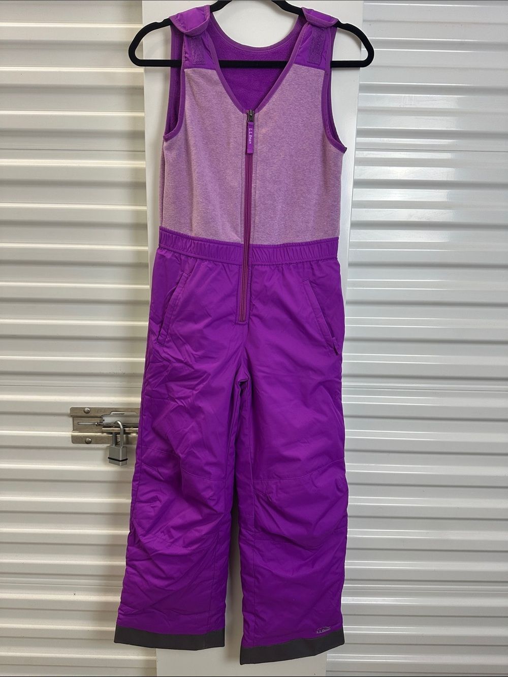 L.L. Bean Youth Snowman's Purple Full Body Soft Stretchy Top Size 12